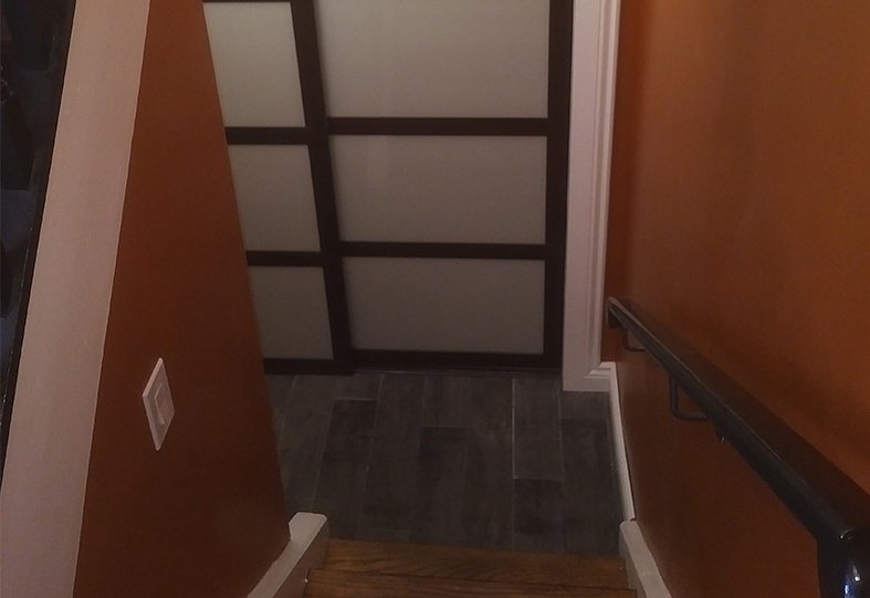 Here is an image of a renovation for walls flooring or ceiling repair.