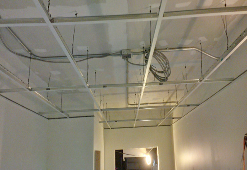 Here is an image of a renovations for walls flooring or ceiling repair.