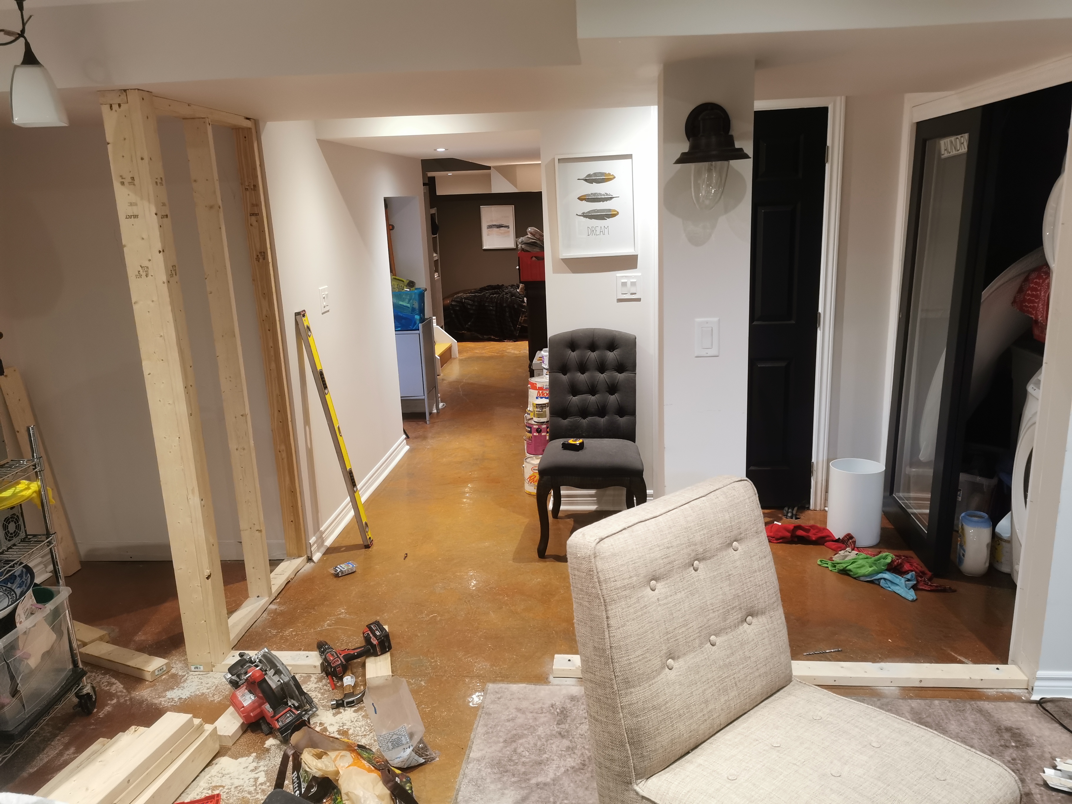 Here is an image of a renovations for walls flooring or ceiling repair.