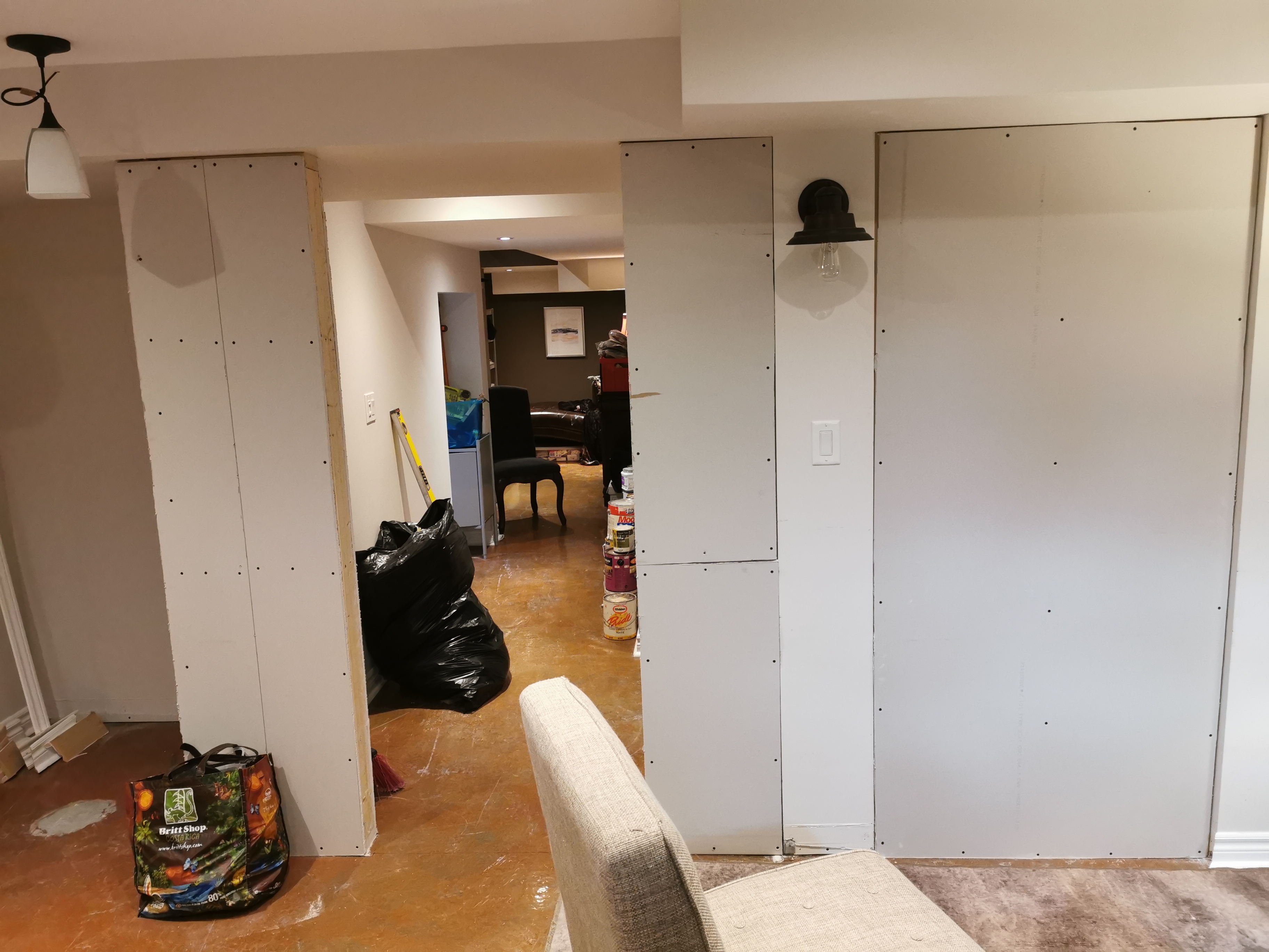 Here is an image of a renovations for walls flooring or ceiling repair.