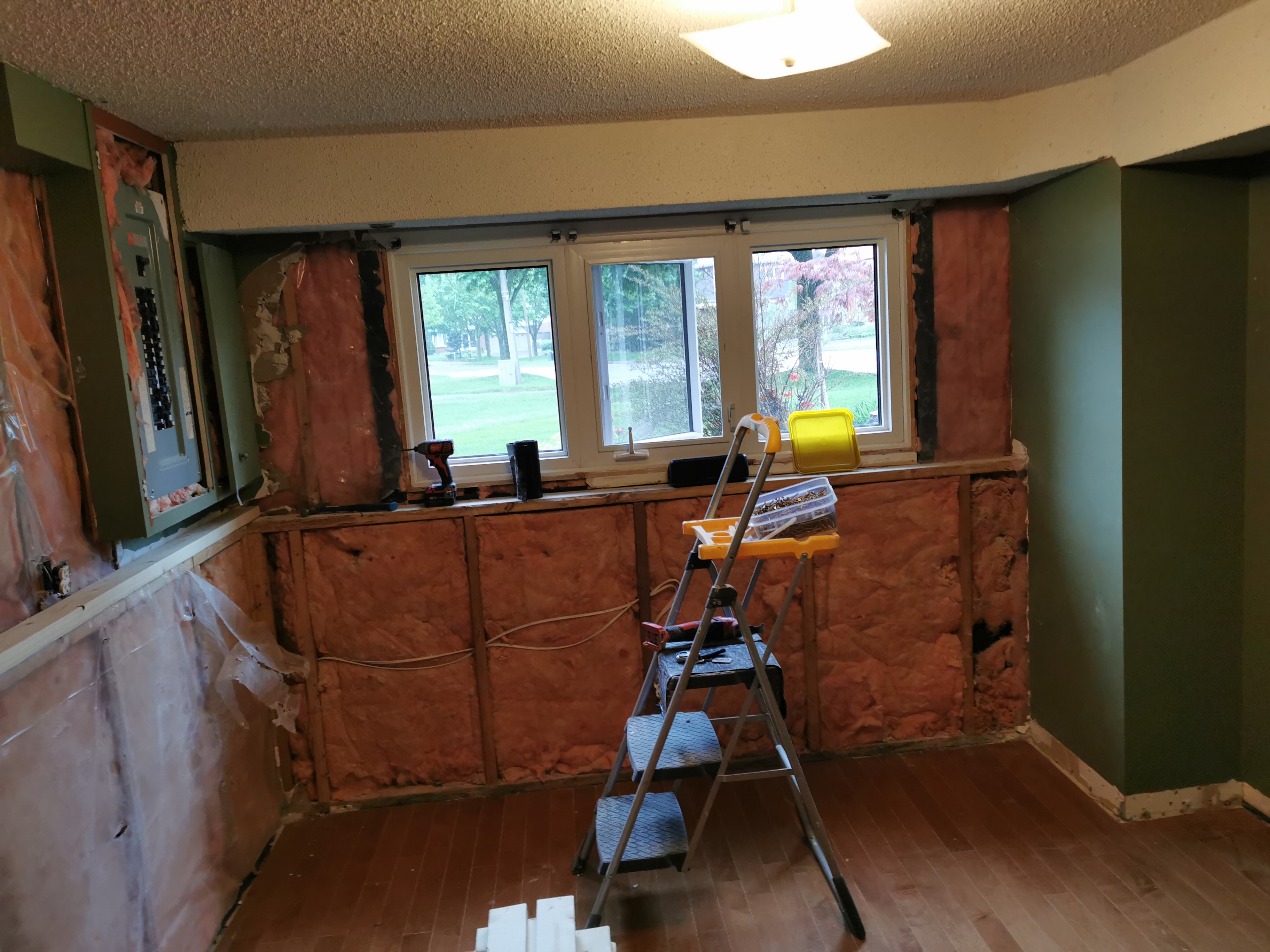 Here is an image of a renovations for walls flooring or ceiling repair.