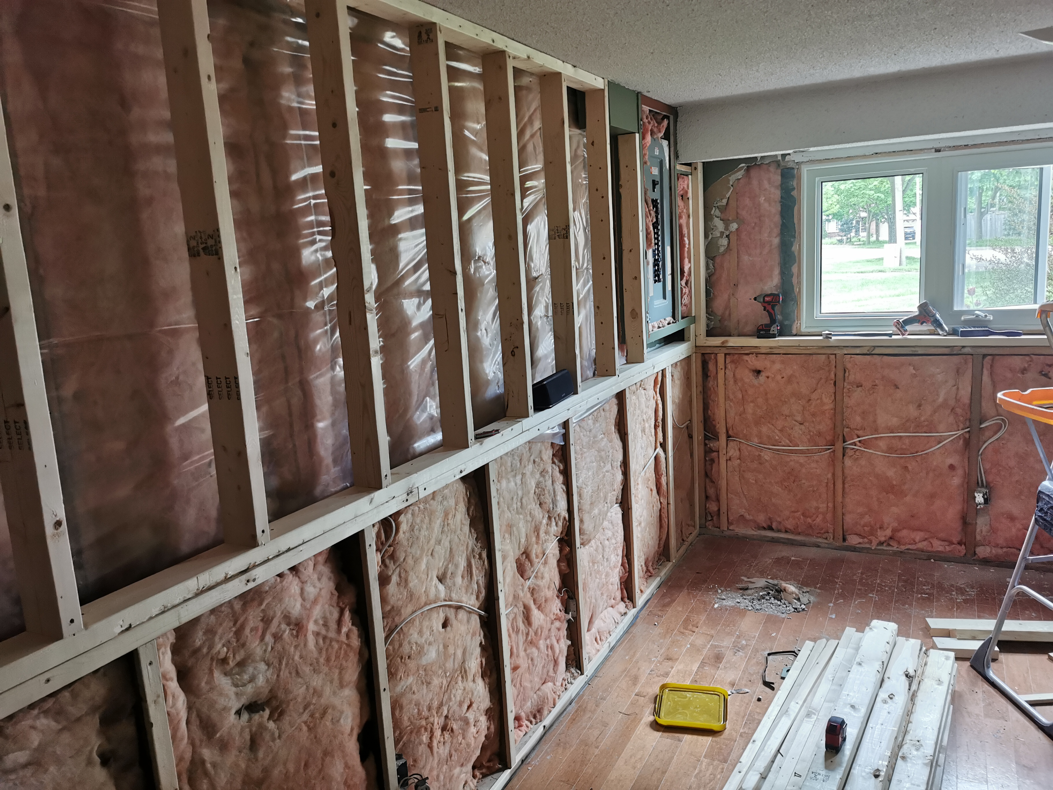 Here is an image of a renovations for walls flooring or ceiling repair.