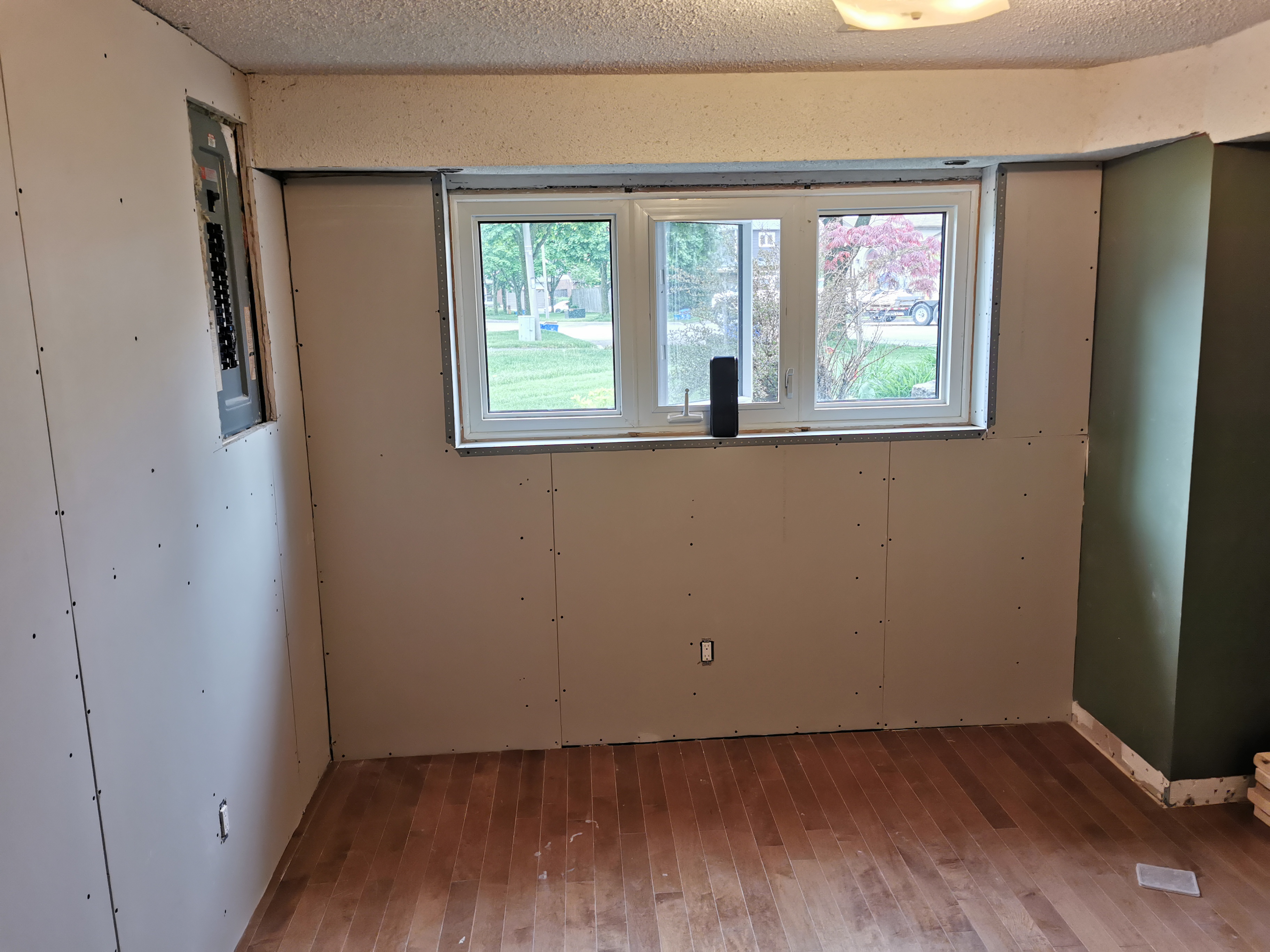 Here is an image of a renovations for walls flooring or ceiling repair.