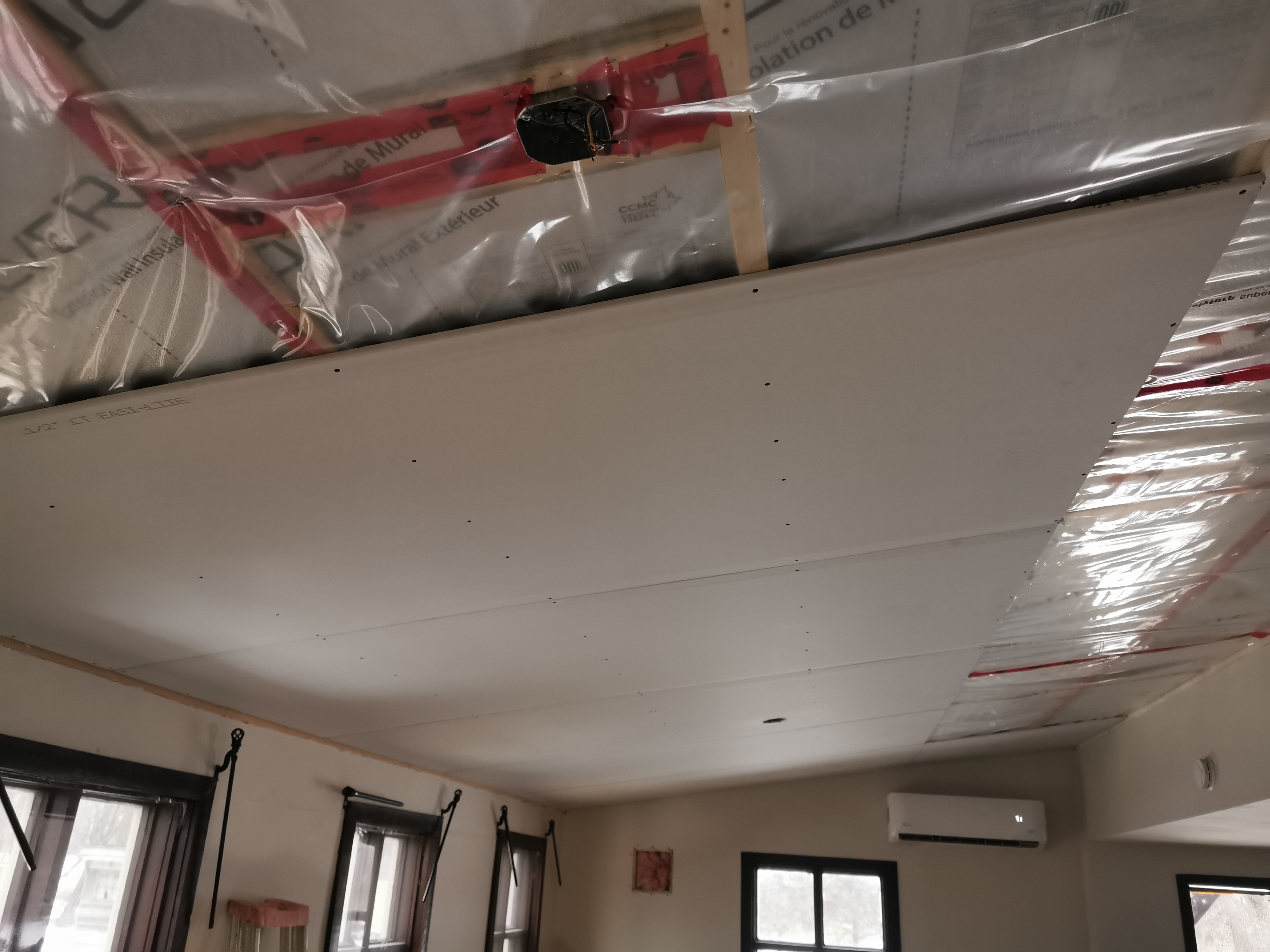 Here is an image of a renovations for walls flooring or ceiling repair.
