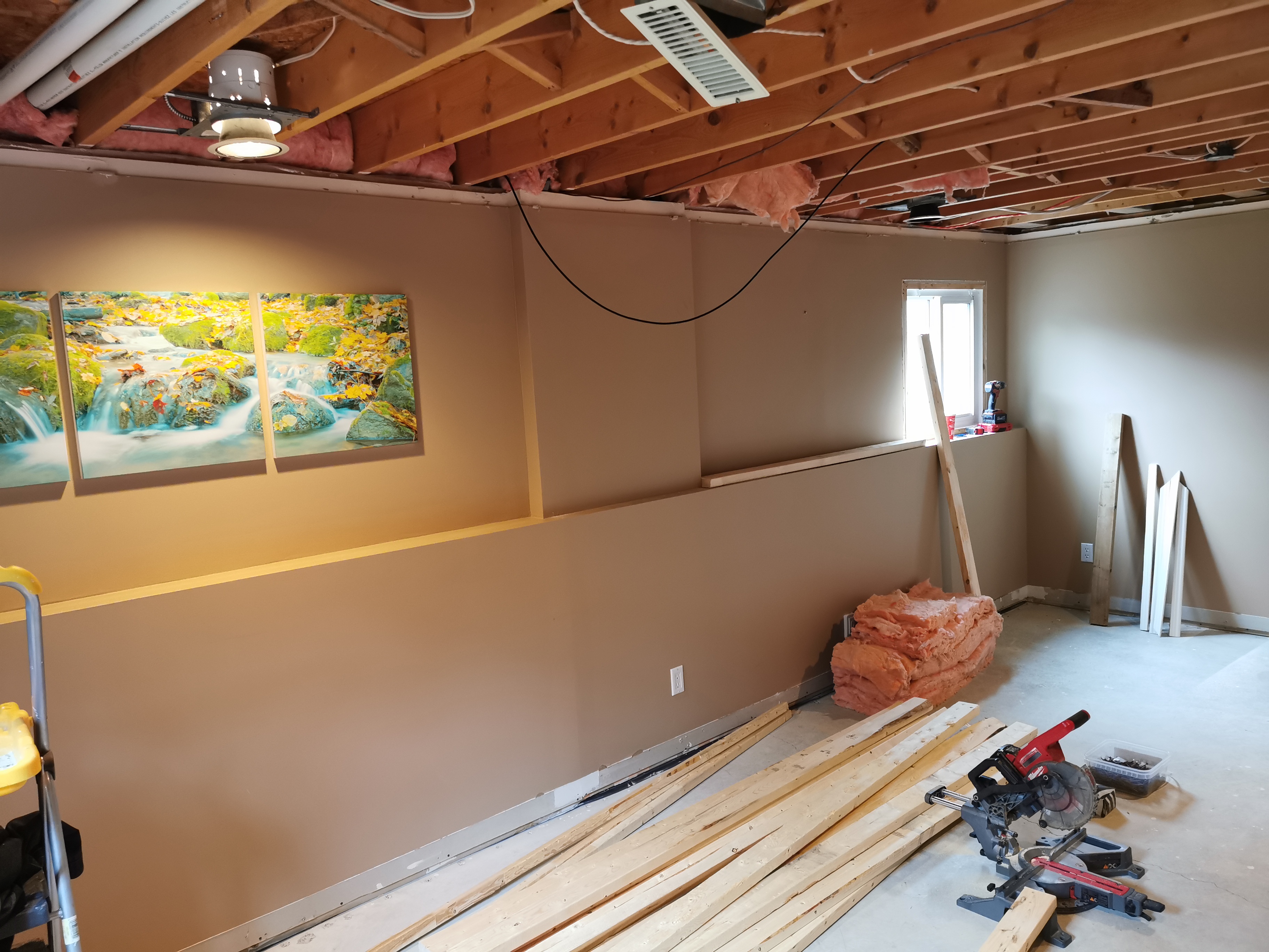 Here is an image of a renovations for walls flooring or ceiling repair.
