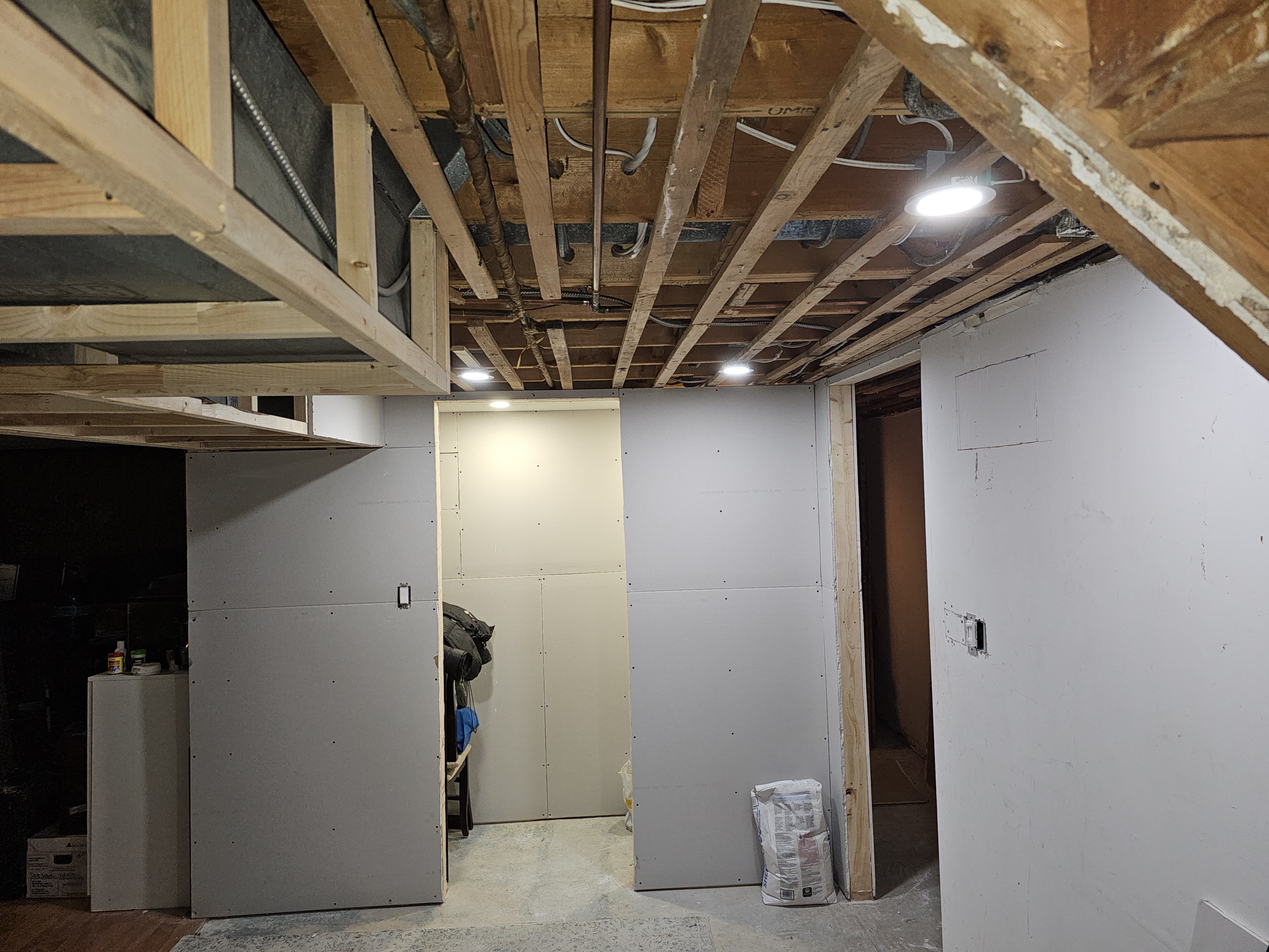 Here is an image of a renovations for walls flooring or ceiling repair.