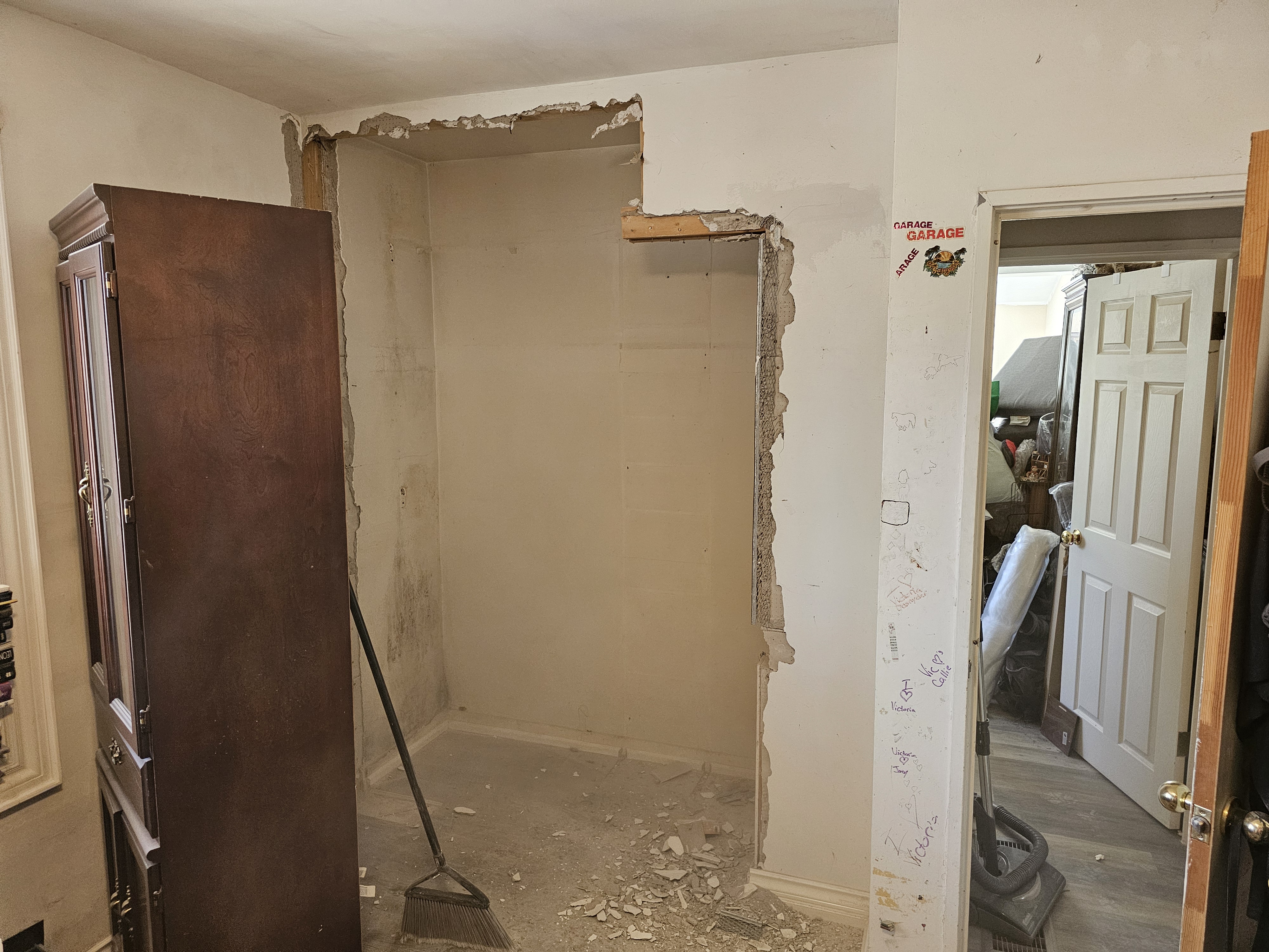 Here is an image of a renovations for walls flooring or ceiling repair.