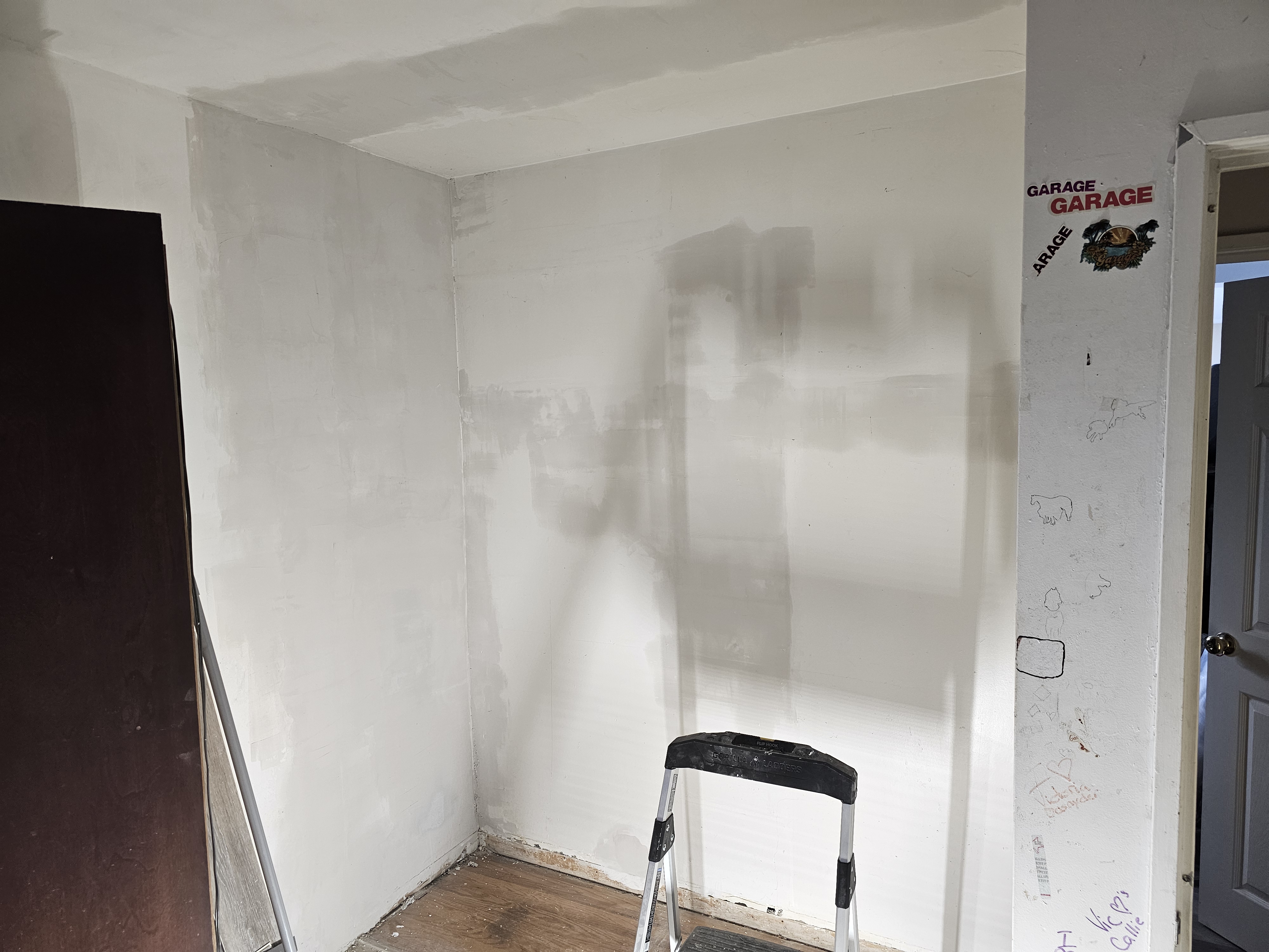 Here is an image of a renovations for walls flooring or ceiling repair.